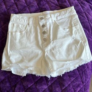 Women's White Jean Shorts